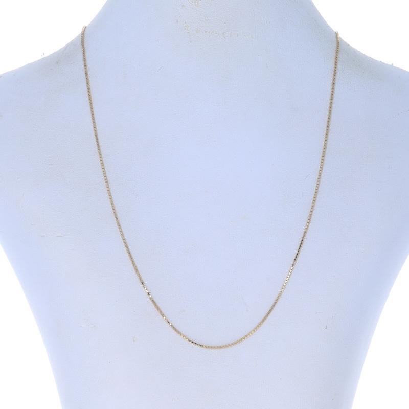 Yellow Gold Box Chain Necklace 17 3/4