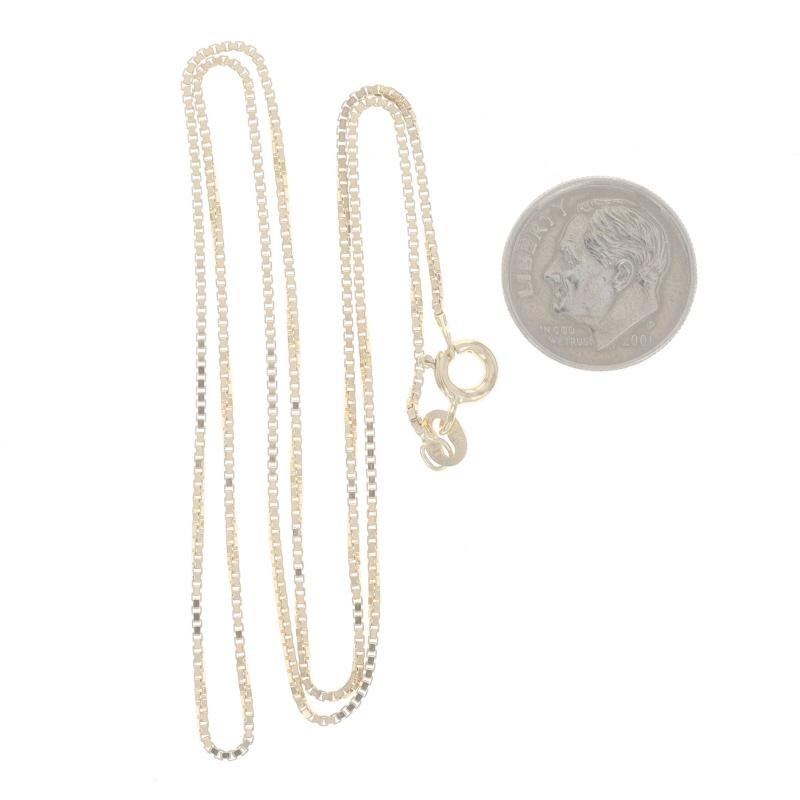 Women's Yellow Gold Box Chain Necklace 17 3/4