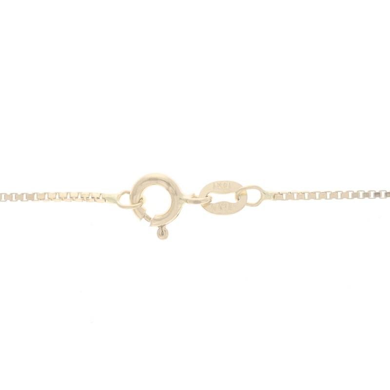Yellow Gold Box Chain Necklace 17 3/4