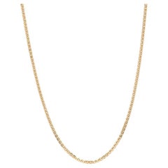 Yellow Gold Box Chain Necklace 17 3/4" - 14k