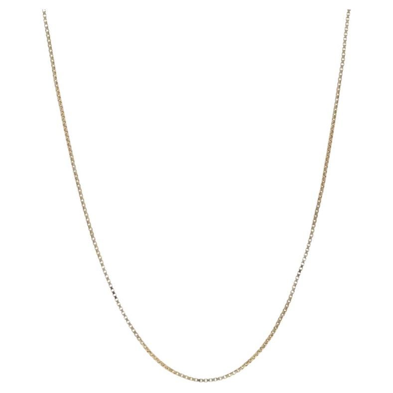 Yellow Gold Box Chain Necklace 17 3/4" - 14k