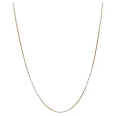 Yellow Gold Box Chain Necklace 17 3/4" - 14k