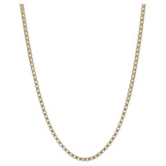 Collier à chaîne boîte en or jaune 17 3/4" - 14k