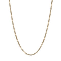 Yellow Gold Box Chain Necklace 18" - 14k