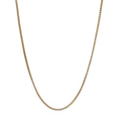 Yellow Gold Box Chain Necklace 18" - 14k