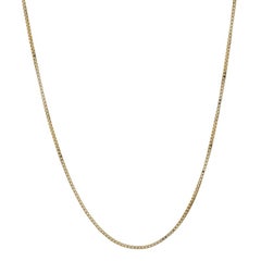 Yellow Gold Box Chain Necklace 18" - 14k