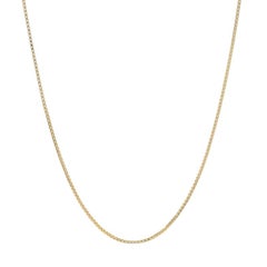 Yellow Gold Box Chain Necklace 18" - 14k