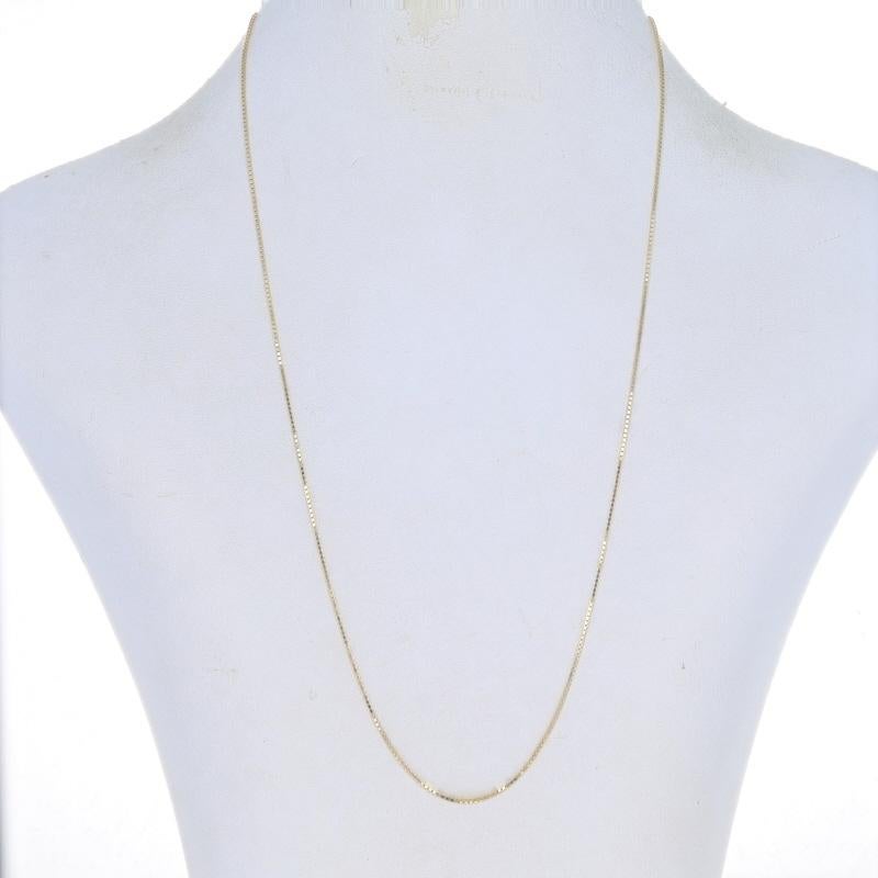Yellow Gold Box Chain Necklace 18