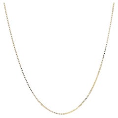 Yellow Gold Box Chain Necklace 18" - 14k
