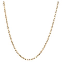 Yellow Gold Box Chain Necklace 18" 14k