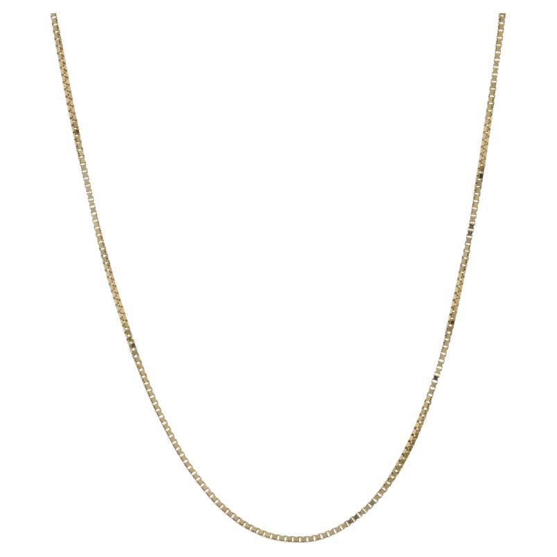 Yellow Gold Box Chain Necklace 18" - 14k