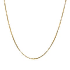 Yellow Gold Box Chain Necklace 19 3/4" - 14k