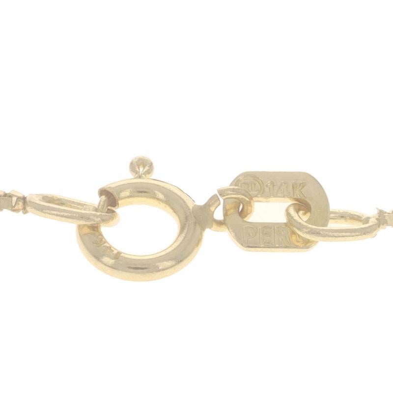 Collar de cadena de caja de oro amarillo 19 3/4