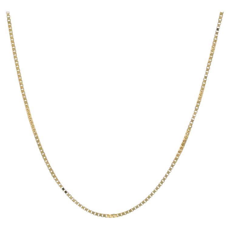 Collar de cadena de caja de oro amarillo 19 3/4" - 14k