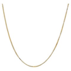 Collar de cadena de caja de oro amarillo 19 3/4" - 14k