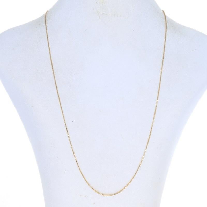 Collier à chaîne boîte en or jaune 19 3/4