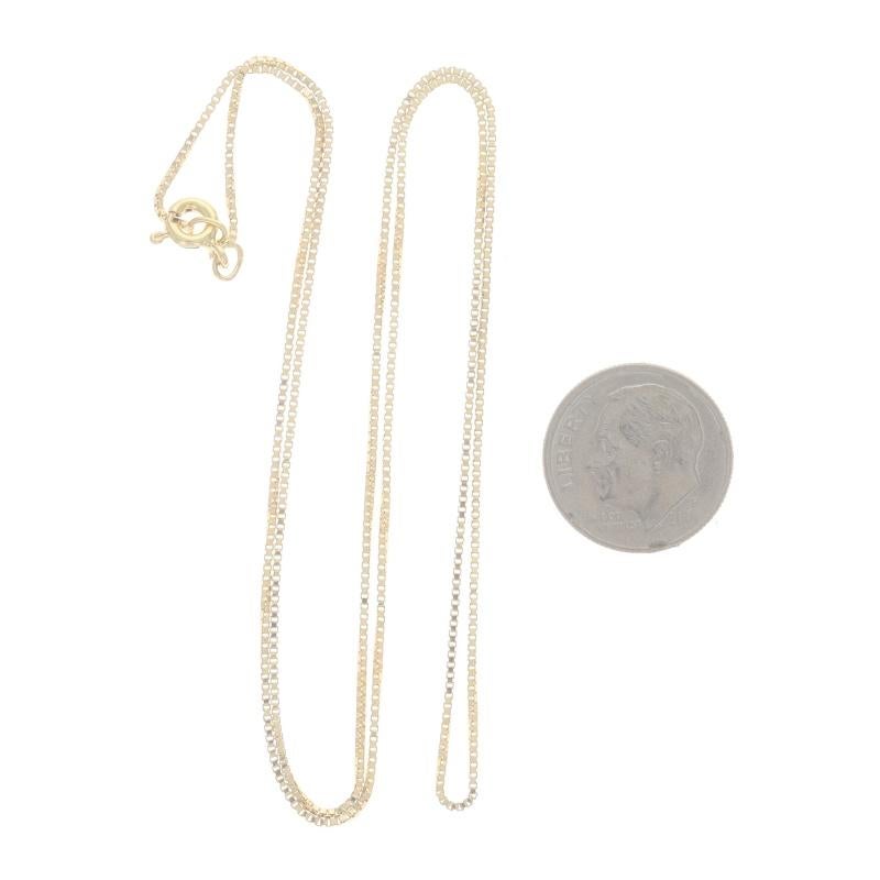 Collier à chaîne boîte en or jaune 19 3/4