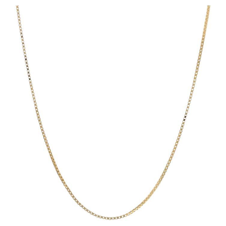 Gelbgold Box Kette Halskette 19 3/4" - 18k