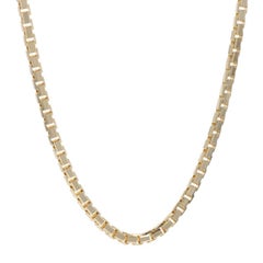 Yellow Gold Box Chain Necklace 20" - 14k