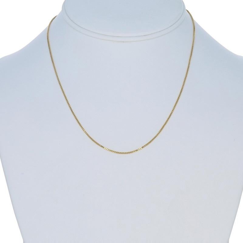 Collana a catena a scatola in oro giallo da 20