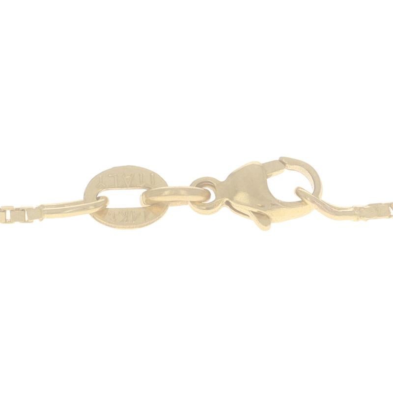 Collana a catena a scatola in oro giallo da 20