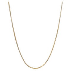 Yellow Gold Box Chain Necklace 20" - 14k