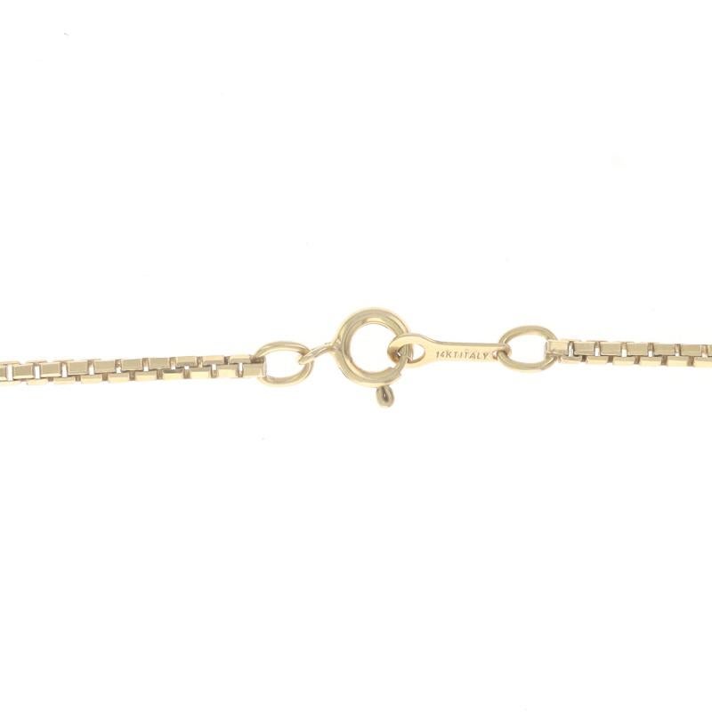 Collar Cadena Caja Oro Amarillo 23 3/4