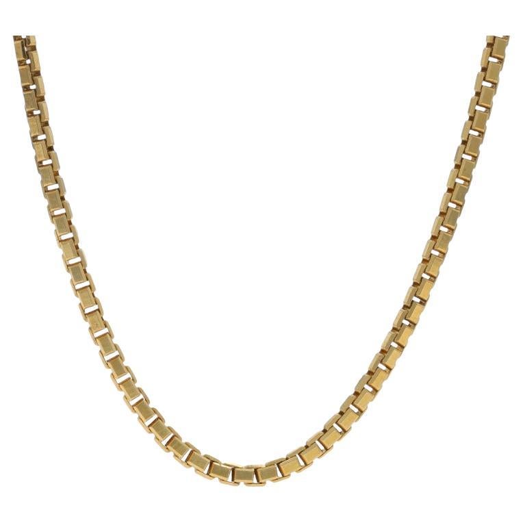 Collar Cadena Caja Oro Amarillo 23 3/4" 14k Italia en venta