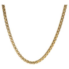 Collar Cadena Caja Oro Amarillo 23 3/4" 14k Italia