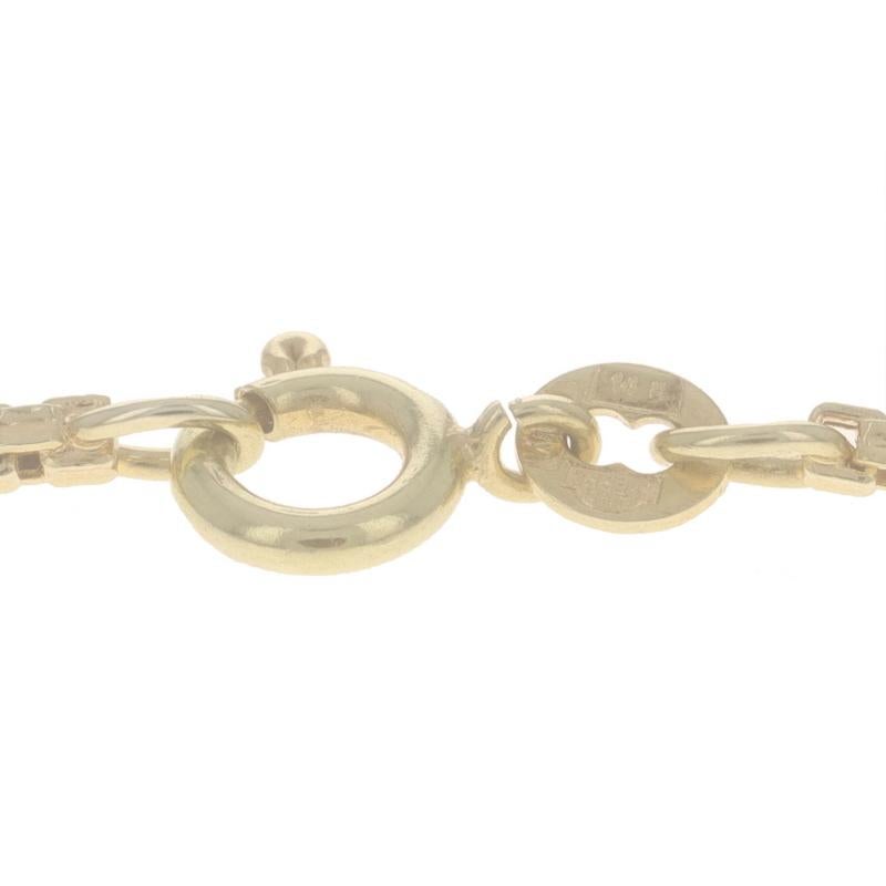 Collier de chaîne en or jaune 24 1/4