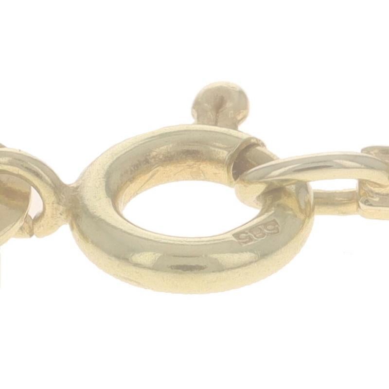 Collier de chaîne en or jaune 24 1/4