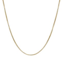 Yellow Gold Box Chain Necklace 24" - 14k