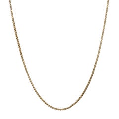 Yellow Gold Box Chain Necklace 24" - 18k