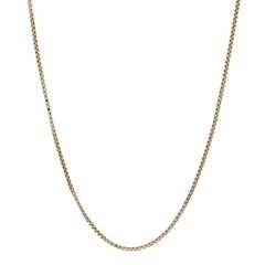 Yellow Gold Box Chain Necklace 24" - 18k