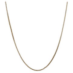 Yellow Gold Box Chain Necklace 24" - 18k