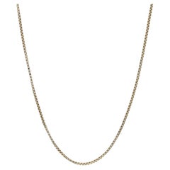 Yellow Gold Box Chain Necklace 24" - 18k