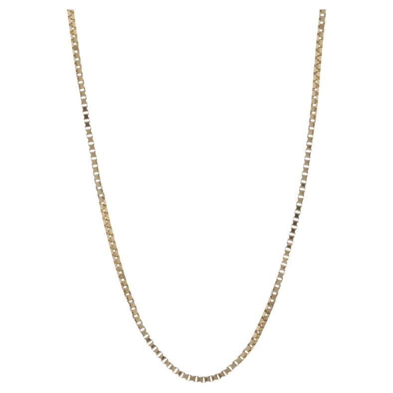 Yellow Gold Box Chain Necklace 25 3/4" - 14k