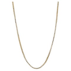 Yellow Gold Box Chain Necklace 25 3/4" - 14k