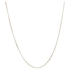Yellow Gold Box Chain Necklace 26" - 14k