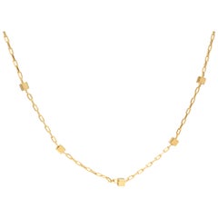 Yellow gold box style link chain