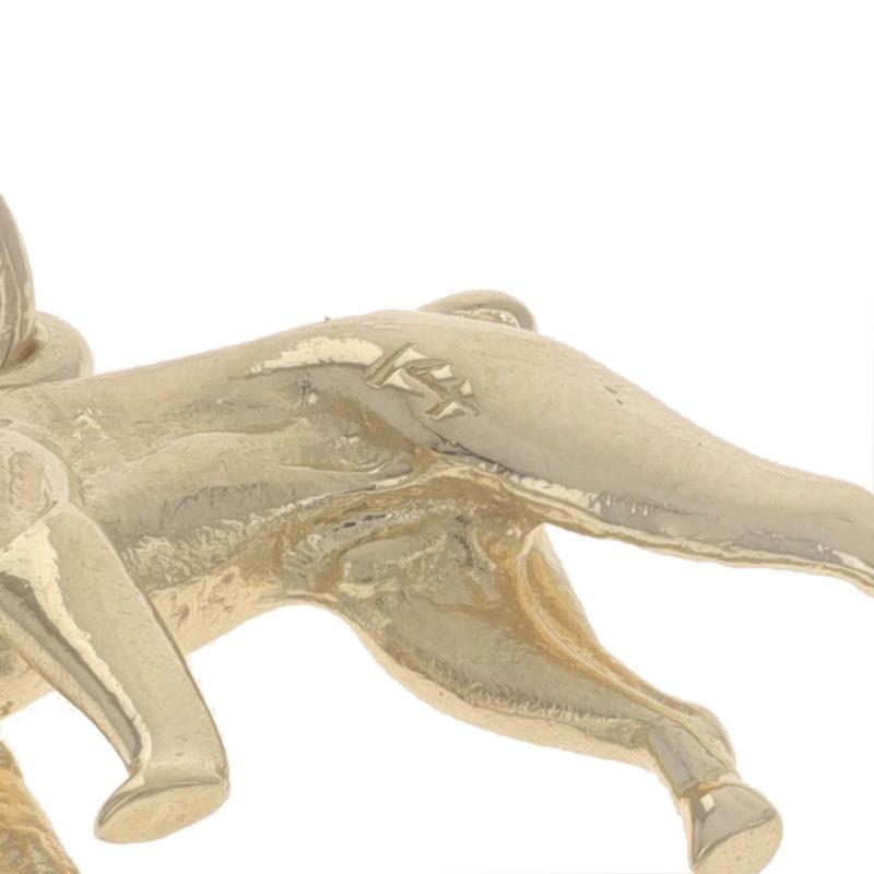 Yellow Gold Boxer Dog Charm - 14k Pet Canine Standing For Sale 1