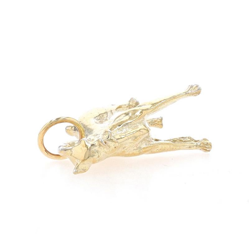 Yellow Gold Boxer Dog Charm - 14k Standing Canine Pet Keepsake In Excellent Condition For Sale In Greensboro, NC