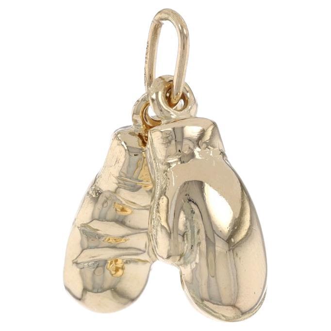 Yellow Gold Boxing Gloves Charm - 14k Boxing Sports