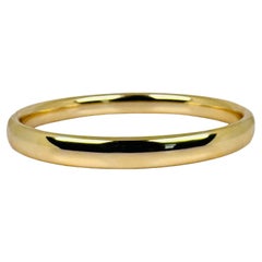Bracelet en or jaune 14 carats, largeur de l'anneau 7 mm avec fermoir boîte sécurisée