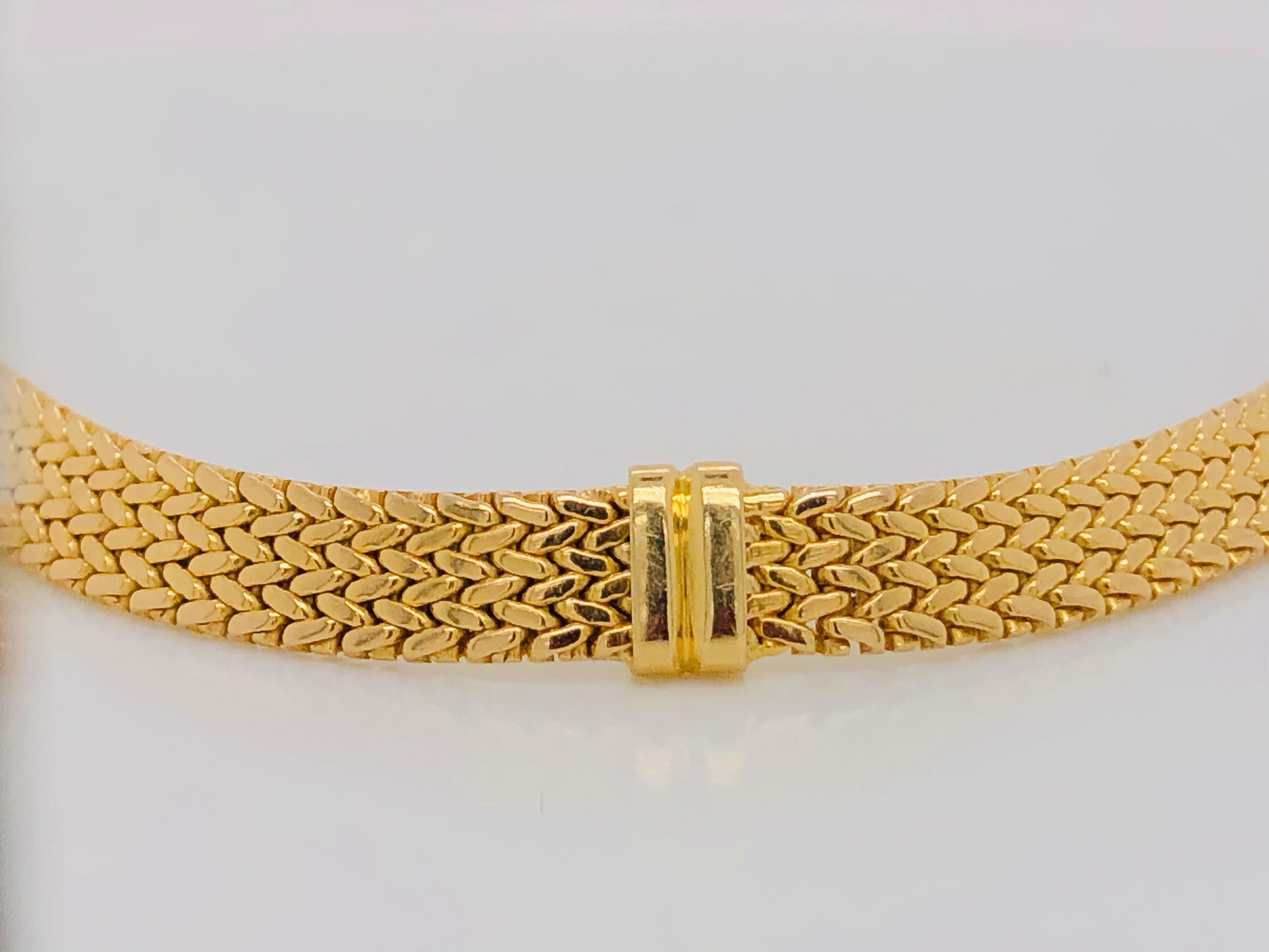 Yellow Gold Bracelet 18 Karat Mesh Braided 1