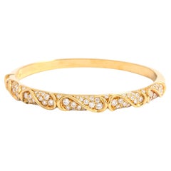 Gelbgoldarmband aus Gelbgold mit Diamanten besetzt
