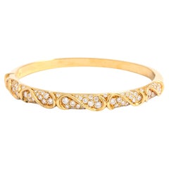 Bracelet en or jaune serti de diamants