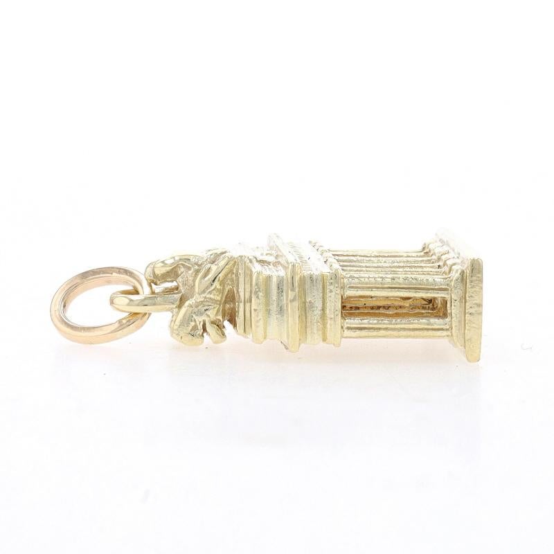 Metal Content: 14k Yellow Gold

Theme: Brandenburg Gate, Berlin, Germany

Measurements

Tall (from stationary bail): 1