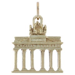 Yellow Gold Brandenburg Gate Charm - 14k Berlin, Germany Neoclassical Monument