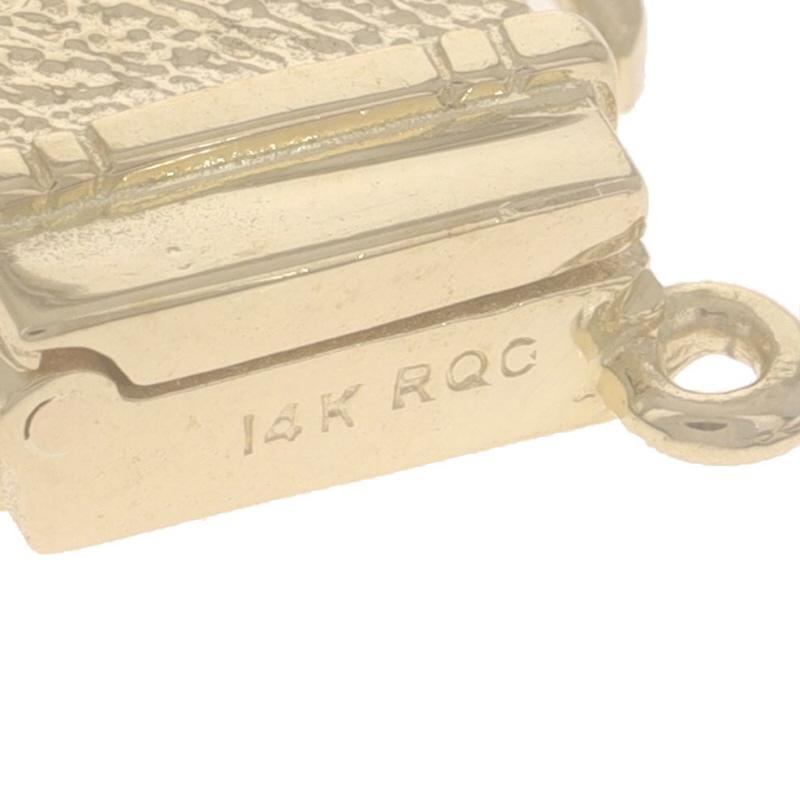 Charm per valigetta in oro giallo - 14k Business Professional Textured in vendita 2